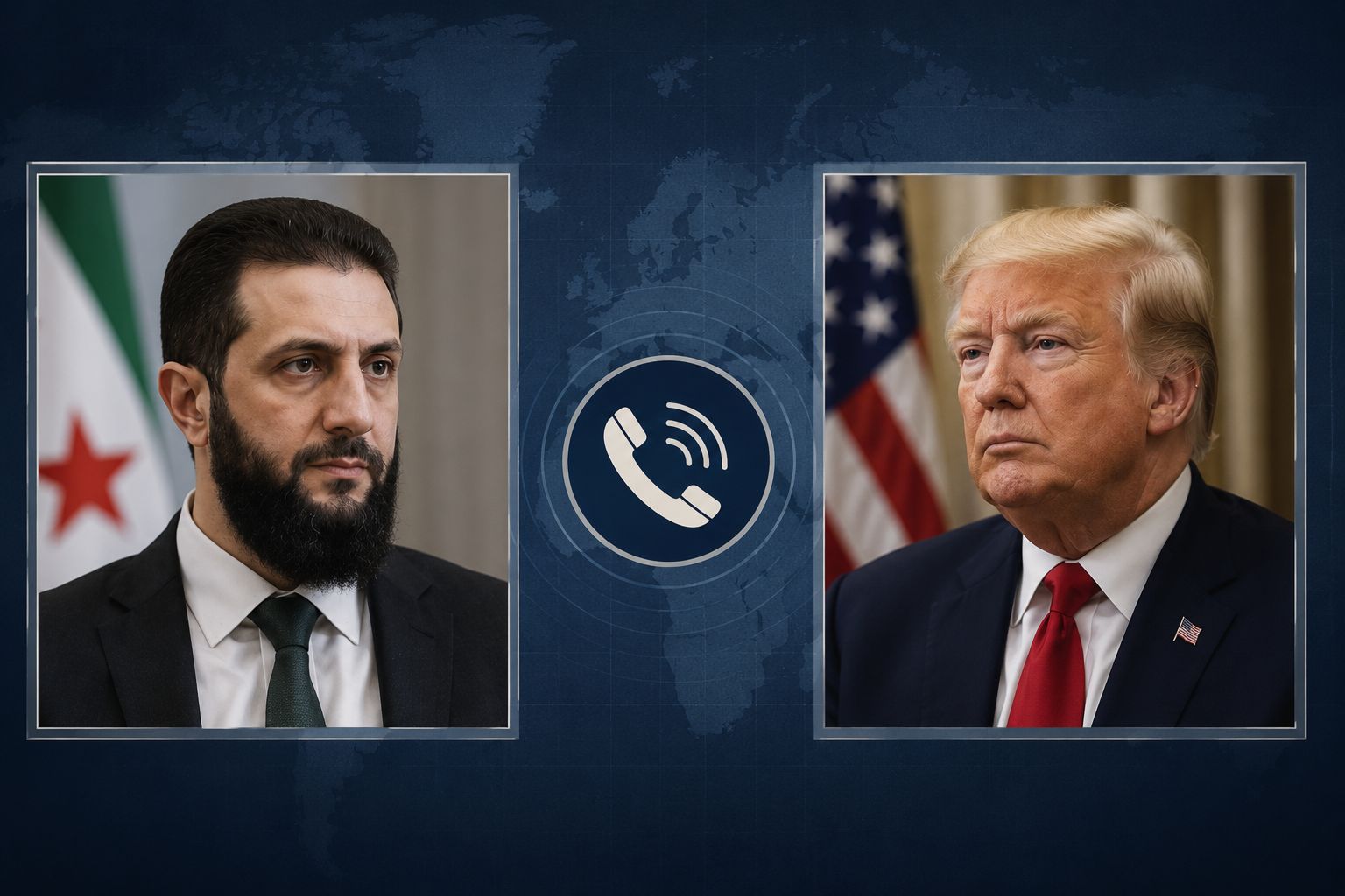 الشرع وترامب يناقشان التعافي وإعادة الإعمار وأمن المنطقة