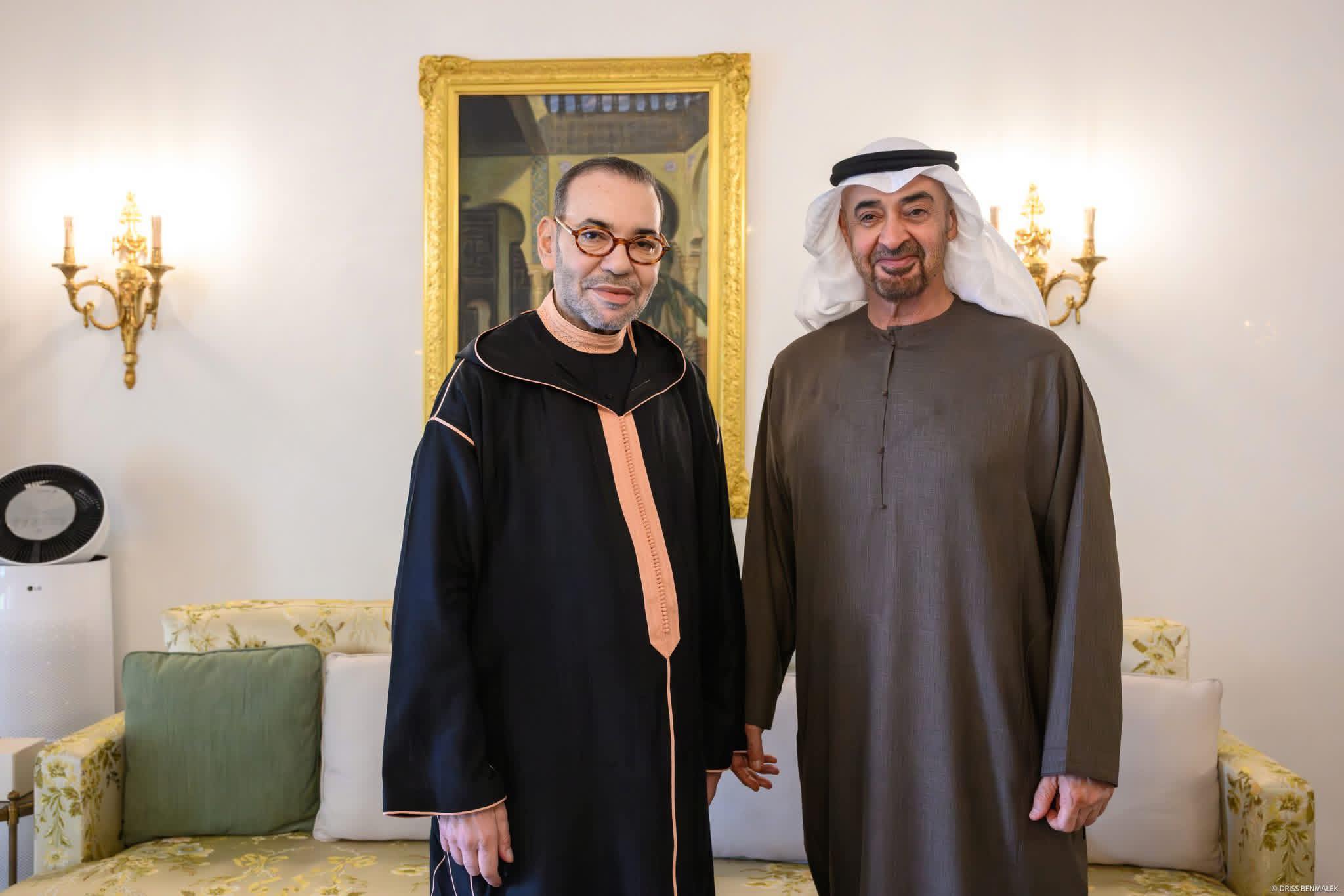 محمد السادس ومحمد بن زايد.. يبحثان مستجدات المنطقة وآفاق الشراكة الاستراتيجية