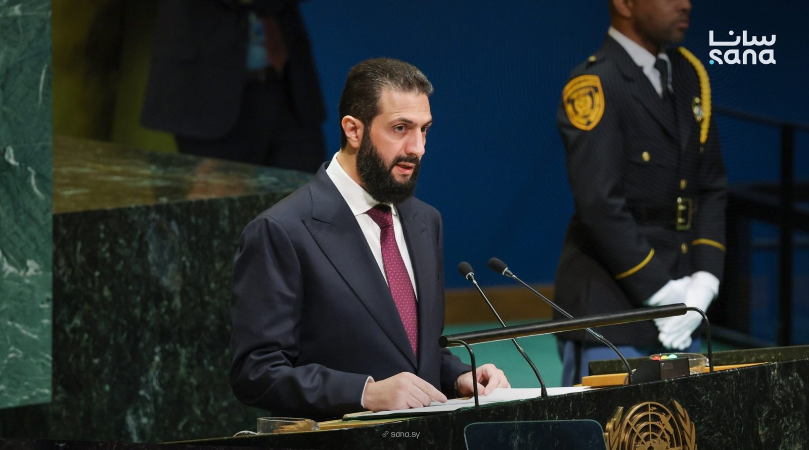  الشرع من منبر الأمم المتحدة:
سوريا خرجت من الأزمة إلى فرصة.. والجولان سيبقى أرضاً سورية