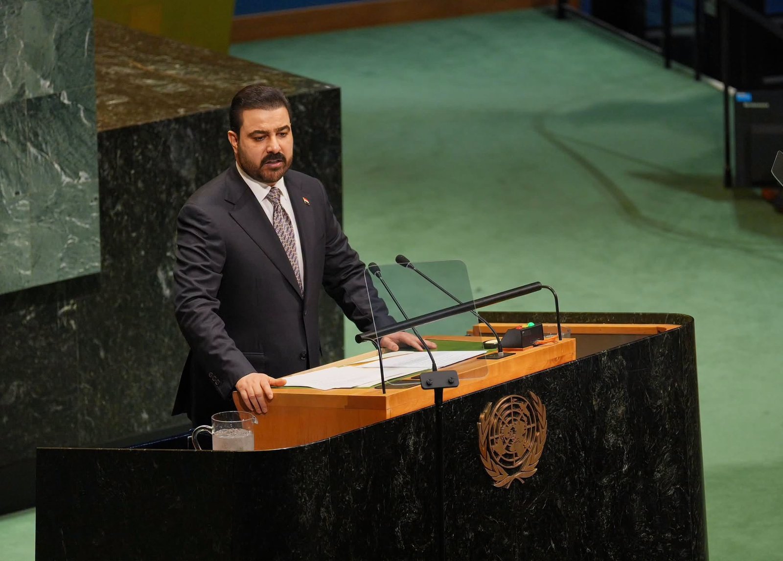 الزيدي من منبر الأمم المتحدة: استثمروا مع العراق.. 
بغداد تعرض نفسها عقدة طاقة وتجارة بين الخليج وأوروبا